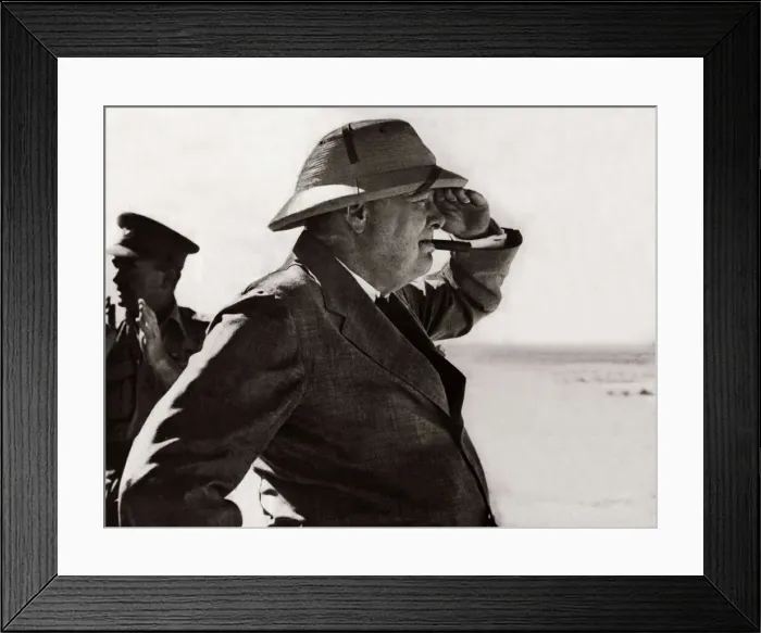 Framed Print : World War Two. During his stay in the Middle East, Britain Framed Print : World War Two. During his stay in the Middle East, Britain