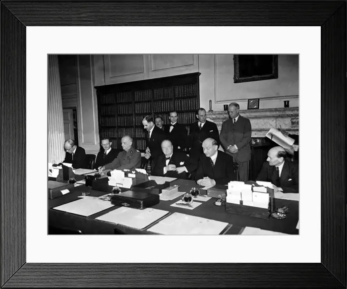 Framed Print : The signing of the agreement between Poland and Great Britain
