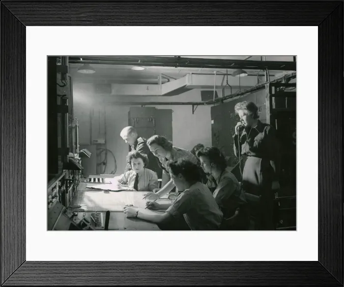 Framed Print : Radar Operators August 1945 WaF Radar Operator - Pictured airwoman plotting Framed Print : Radar Operators August 1945 WaF Radar Operator - Pictured airwoman plotting