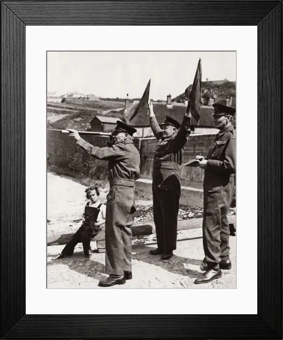Framed Print : Their ever watchful eyes scan the sea and signals are sent to ships by means of semaphore Framed Print : Their ever watchful eyes scan the sea and signals are sent to ships by means of semaphore