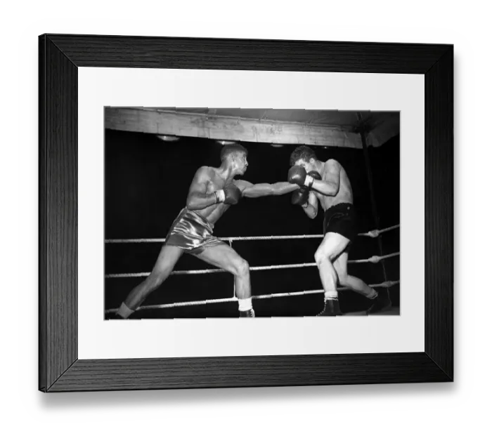 Framed Print : Randoph Turpin v C. Delannoit (right) Framed Print : Randoph Turpin v C. Delannoit (right)