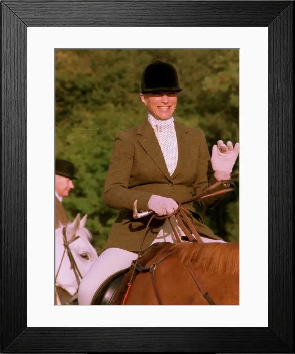 Framed Print : Princess Michael of Kent rides out with the Beufont Hunt October 1995 Framed Print : Princess Michael of Kent rides out with the Beufont Hunt October 1995