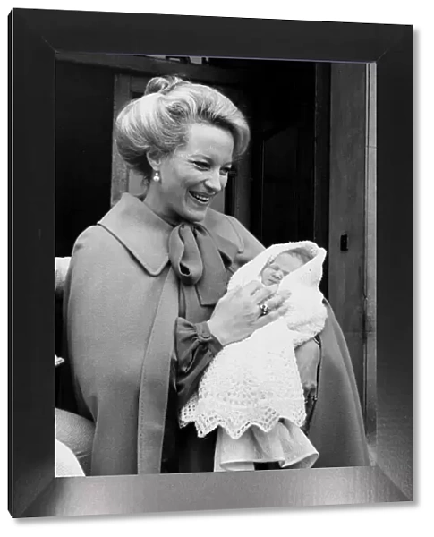 Princess Michael of Kent with her baby daughter Ella, leaving St