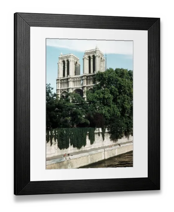 Framed Print : Places Views France Paris Notre Dame Cathedral circa 1980 Framed Print : Places Views France Paris Notre Dame Cathedral circa 1980