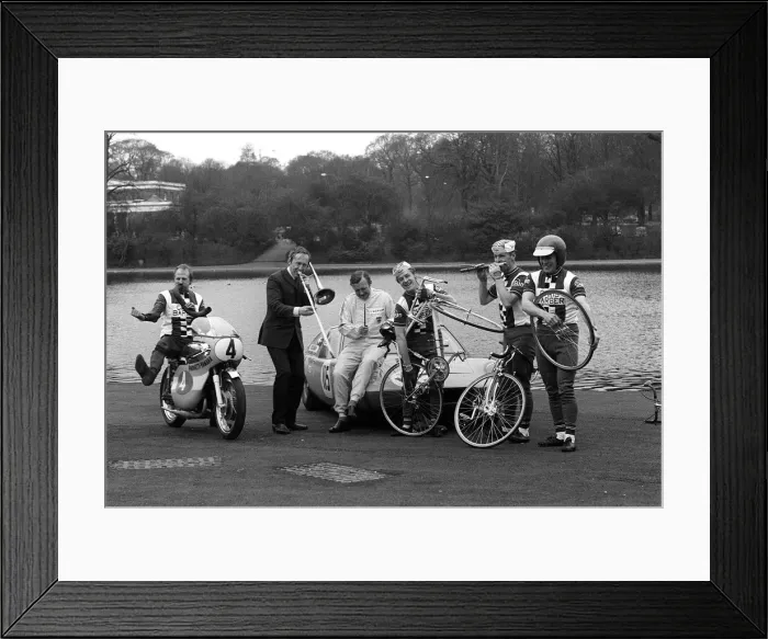 Framed Print : Chris Barber March 1969 Famous band leader and trombon player is a very keen racing Framed Print : Chris Barber March 1969 Famous band leader and trombon player is a very keen racing