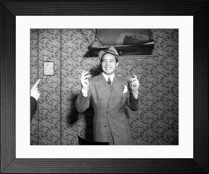 Framed Print : Max Bear wearing suit and hat Framed Print : Max Bear wearing suit and hat