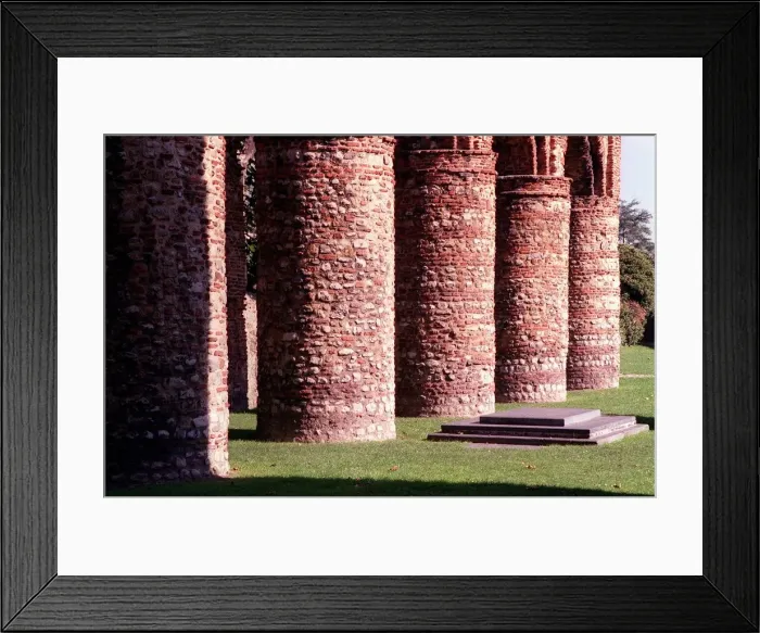 Framed Print : Castle Pillars Castle Park Colchester Essex Framed Print : Castle Pillars Castle Park Colchester Essex