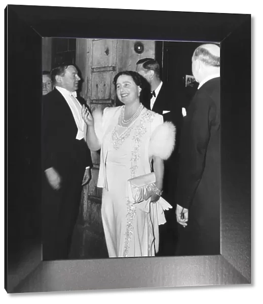 King George VI and Queen Elizabeth, May 1947, attending the Adelphi Theatre to see