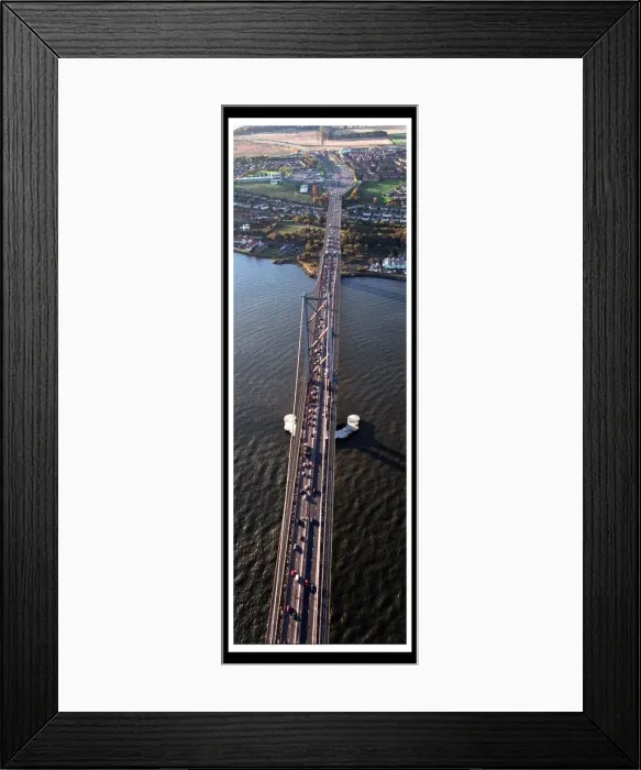 Framed Print : Aerial view of Forth Road bridge Edinburgh November 1998 Framed Print : Aerial view of Forth Road bridge Edinburgh November 1998