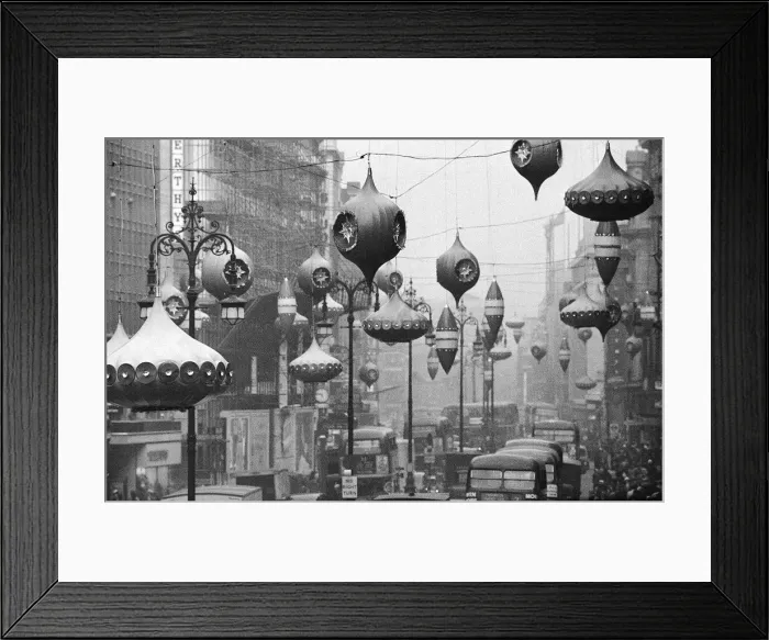 Framed Print : Christmas lights and decorations in Regent Street, London 1961 mpxmas03 Framed Print : Christmas lights and decorations in Regent Street, London 1961 mpxmas03