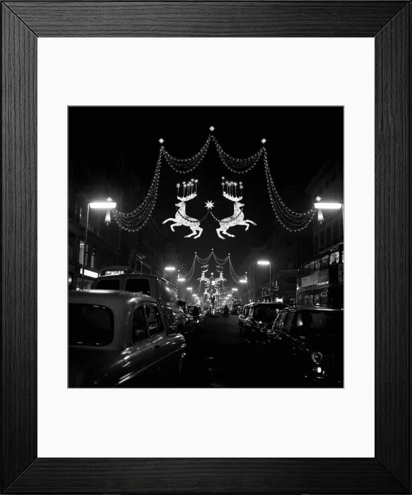 Framed Print : Christmas lights and decorations in Regent Street, London 1964 Local Caption Framed Print : Christmas lights and decorations in Regent Street, London 1964 Local Caption