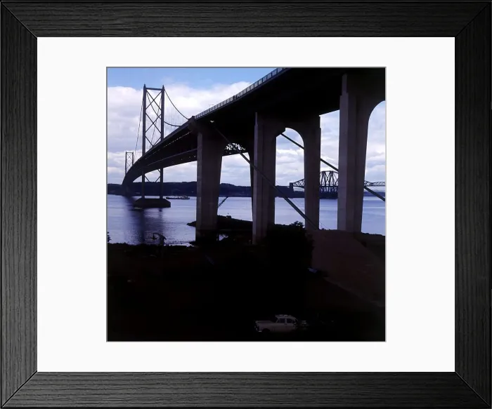 Framed Print : Forth Road Bridge 1971 Edinburgh Scotland Framed Print : Forth Road Bridge 1971 Edinburgh Scotland