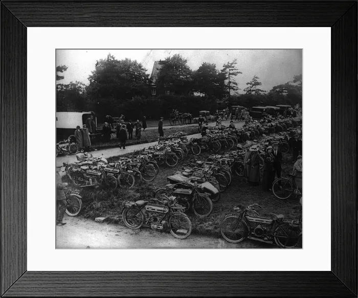 Framed Print : Motorcyles at Wimbledon early 1900 Framed Print : Motorcyles at Wimbledon early 1900