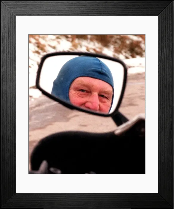 Framed Print : Bill Mather and his trusty old BMW March 1998 Pose at the top end oth the Rest Framed Print : Bill Mather and his trusty old BMW March 1998 Pose at the top end oth the Rest