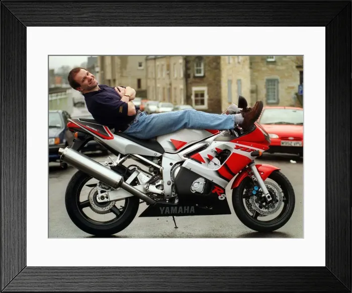Framed Print : Motor racing Bike Champion Niall McKenzie, Kirkcaldy January 1999 Pictured Framed Print : Motor racing Bike Champion Niall McKenzie, Kirkcaldy January 1999 Pictured