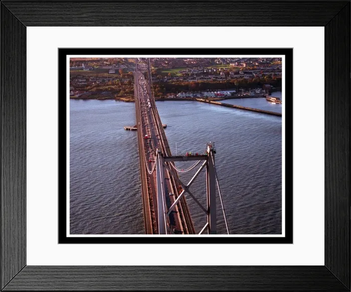 Framed Print : Aerial view of the Forth Road Bridge November 1998 Framed Print : Aerial view of the Forth Road Bridge November 1998