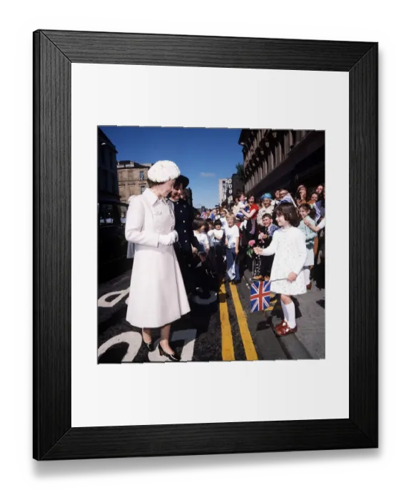 Framed Print : Queen Elizabeth II, 4th June 1979 Golden Jubilee Flower Girl