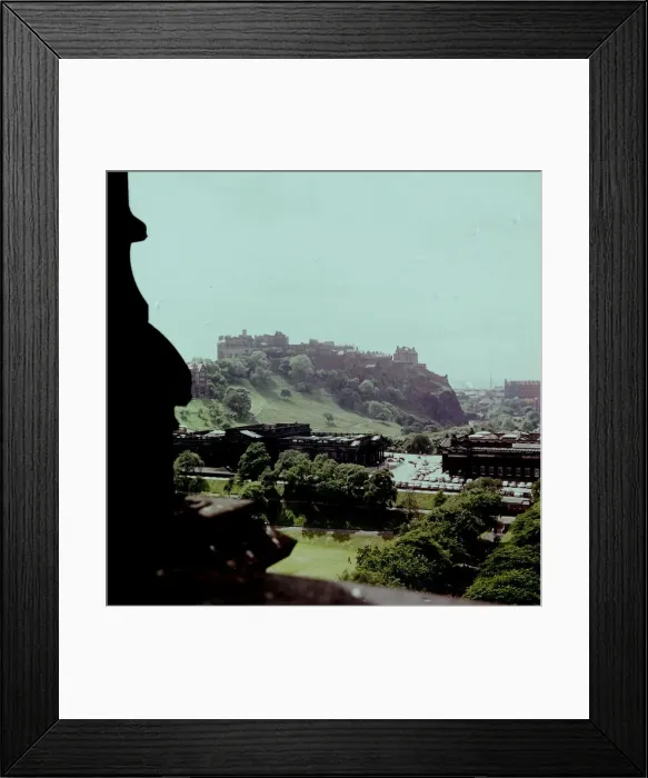 Framed Print : Edinburgh Castle Scotland from Scott Monument 1961 Framed Print : Edinburgh Castle Scotland from Scott Monument 1961