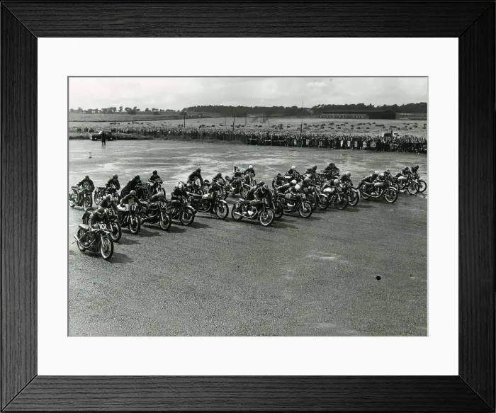 Framed Print : Scottish Motor Cycle Speed Championships July 1953 Motorbike racing Framed Print : Scottish Motor Cycle Speed Championships July 1953 Motorbike racing
