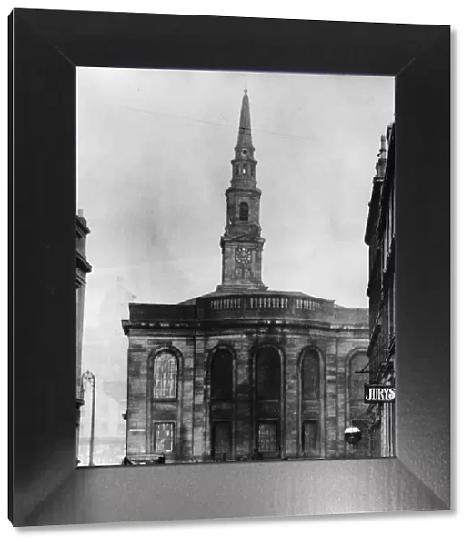 St Enochs Church Victorian Glasgow street scene