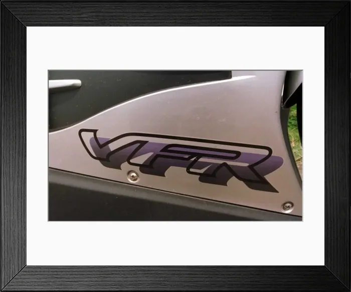 Framed Print : Honda VFR 750 motorbike logo August 1997 Framed Print : Honda VFR 750 motorbike logo August 1997
