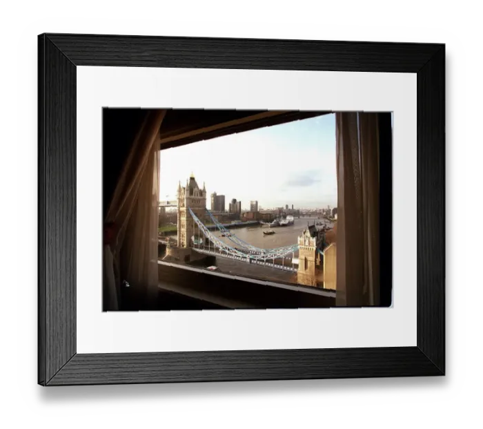 Framed Print : Tower Bridge and the Pool of London seen from the Thistle Hotel circa 1990 Framed Print : Tower Bridge and the Pool of London seen from the Thistle Hotel circa 1990