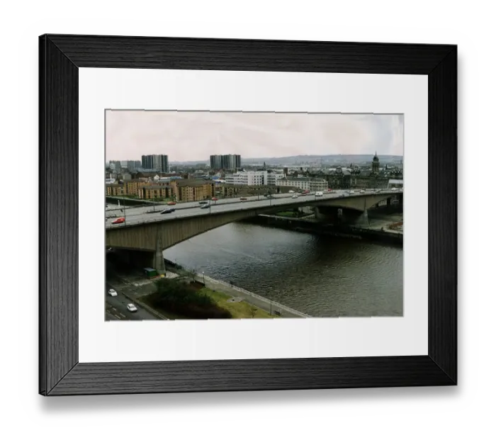 Framed Print : Kingston Bridge crossing River Clyde at Anderston Quay Circa 1995 Framed Print : Kingston Bridge crossing River Clyde at Anderston Quay Circa 1995