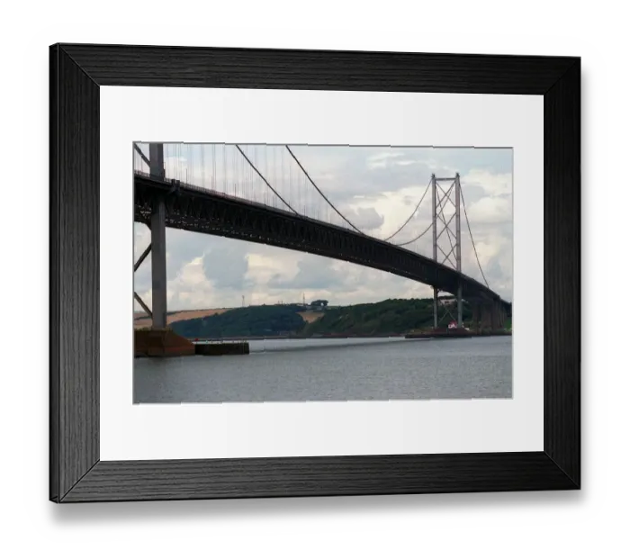 Framed Print : General view of the Forth Road Bridge Edinburgh Circa 1970