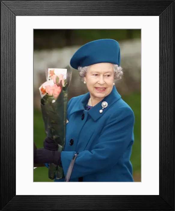 Framed Print : Queen Elizabeth at Christmas Day Church, December 1999 service at Sandringham Framed Print : Queen Elizabeth at Christmas Day Church, December 1999 service at Sandringham