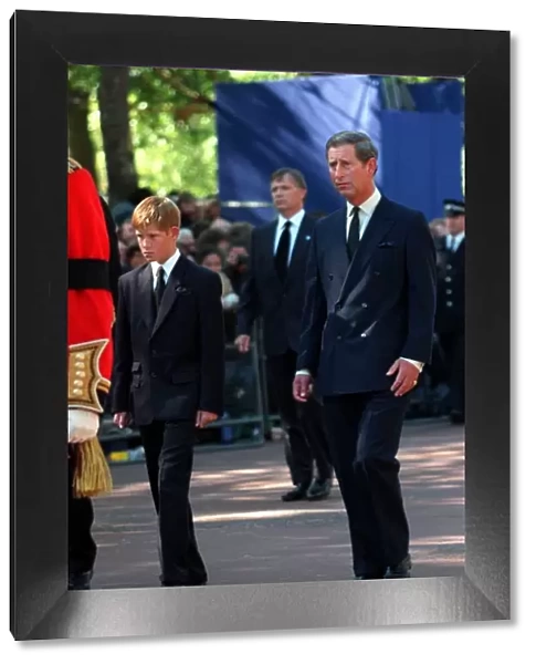 Princess Diana Funeral 6th September 1997. Prince Charles