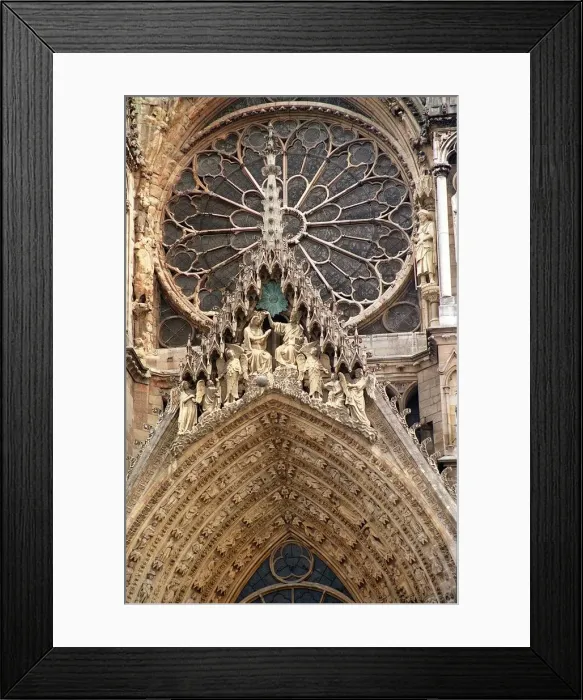 Framed Print : France Reims Rheims Cathedral exterior Detail Framed Print : France Reims Rheims Cathedral exterior Detail