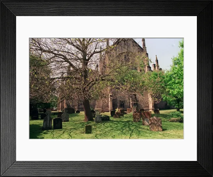 Framed Print : Church Graveyard in the City of Warwick