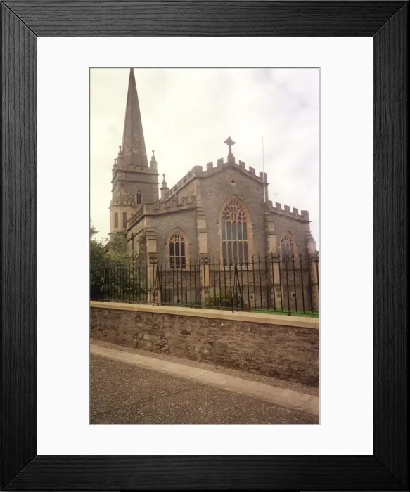 Framed Print : Londonderry City Centre Northern Ireland September 1998 St Columb Framed Print : Londonderry City Centre Northern Ireland September 1998 St Columb