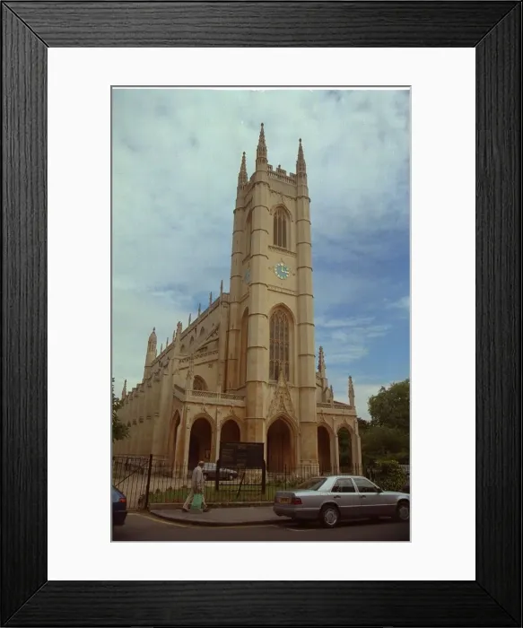 Framed Print : St Lukes Church Chelsea 1998 where Christopher Kevil Davis is Reverend