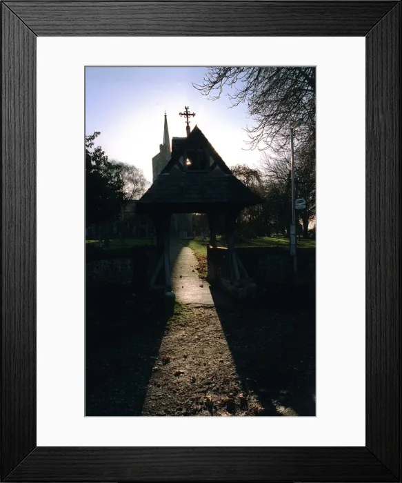 Framed Print : Lychgate in the Village Church at Aldenham Herts Framed Print : Lychgate in the Village Church at Aldenham Herts
