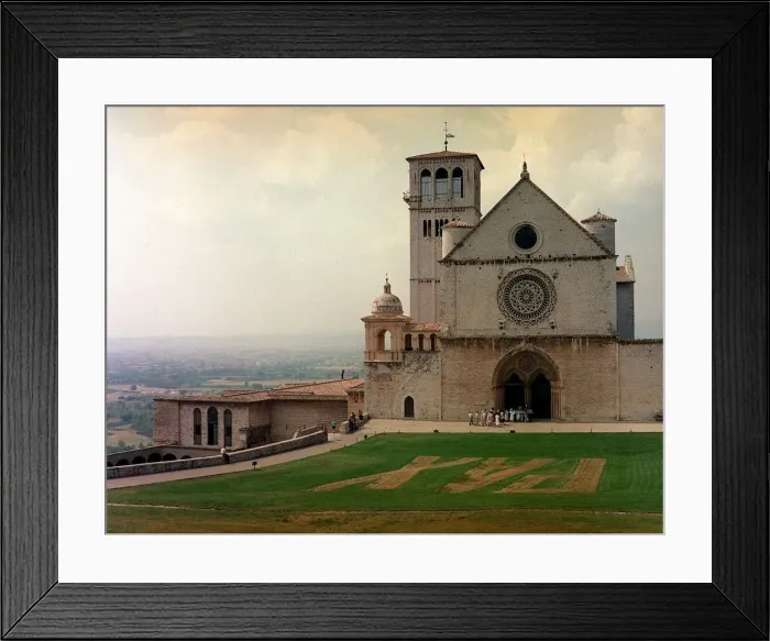 Framed Print : Italy Assisi front entrance to the Church of Saint Francis Framed Print : Italy Assisi front entrance to the Church of Saint Francis