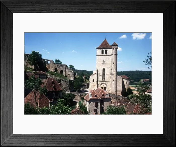 Framed Print : St Cirq Lapopie France Frances premier village circa 1975