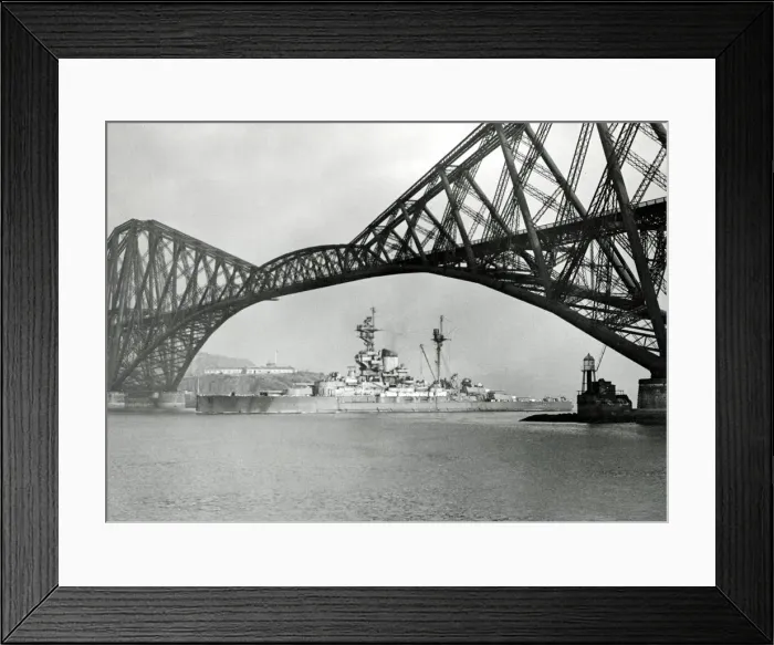 Framed Print : HMS Royal Sovereign seen here passing under the Forth Bridge Framed Print : HMS Royal Sovereign seen here passing under the Forth Bridge