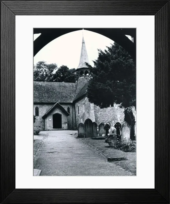 Framed Print : The Old Church at Shanklin Isle Of Wight old village Circa 1960