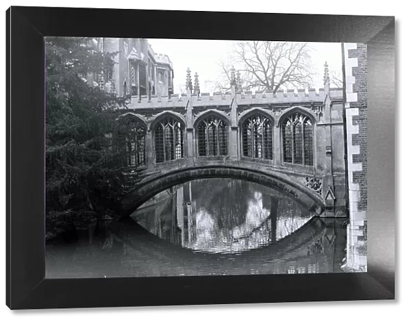 Bridge of Sighs St Johns College crossing the River Cam in Cambridge