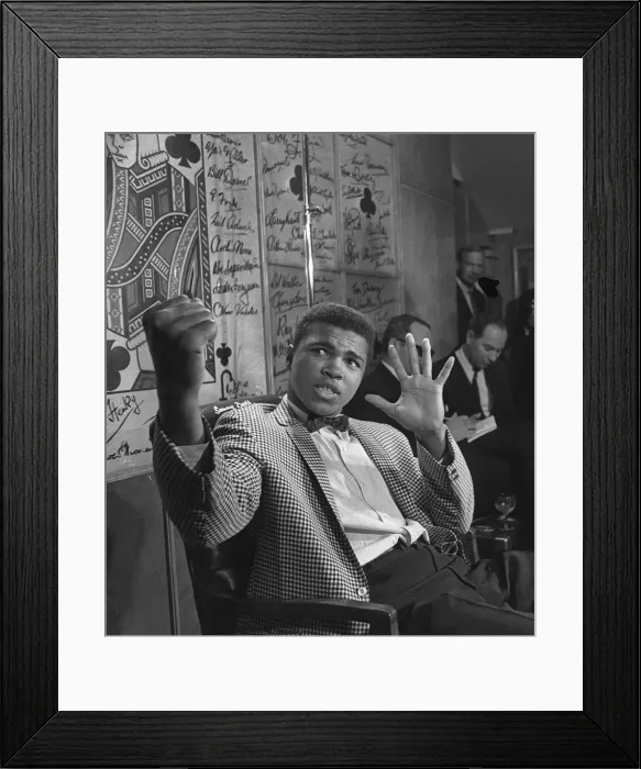 Framed Print : Cassius Clay later to become Muhammad Ali May 1963 In town for Framed Print : Cassius Clay later to become Muhammad Ali May 1963 In town for
