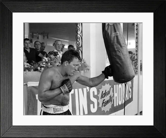 Framed Print : Brian London July 1966 Boxer British Heavyweight aged 32 Pictured during training Framed Print : Brian London July 1966 Boxer British Heavyweight aged 32 Pictured during training