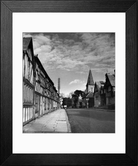 Framed Print : This quiet village street may lead to stardom. Elstree, Hertfordshire Framed Print : This quiet village street may lead to stardom. Elstree, Hertfordshire