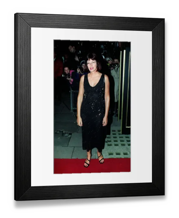 Framed Print : Janet Street Porter arrives at Albert hall for concert 1998 by actress Martine
