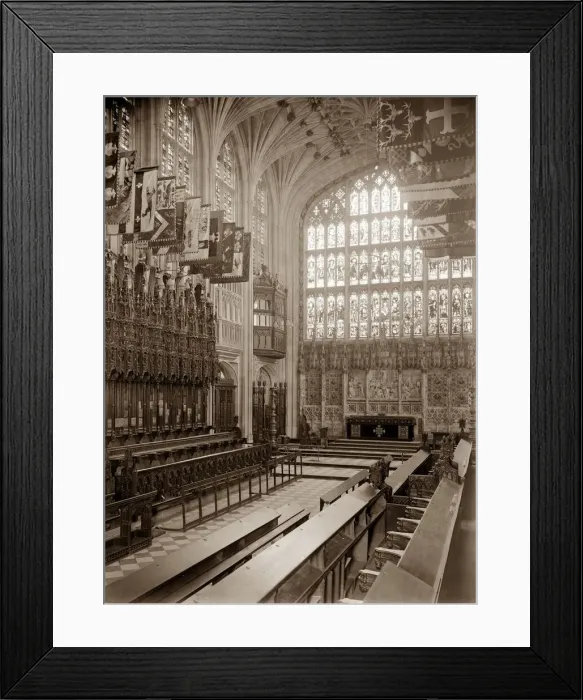 Framed Print : St Georgees Chapel Windsor Interior of church building stained glass window Framed Print : St Georgees Chapel Windsor Interior of church building stained glass window