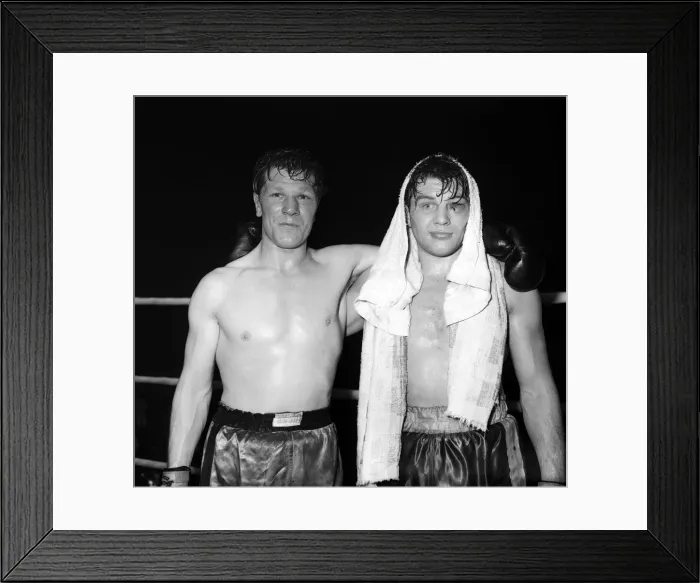 Framed Print : Albert Finch (left) after beating Arthur Howard Framed Print : Albert Finch (left) after beating Arthur Howard