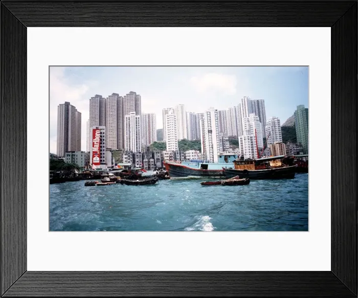 Framed Print : Hong Kong Aberdeen harbour Circa 1978 Framed Print : Hong Kong Aberdeen harbour Circa 1978