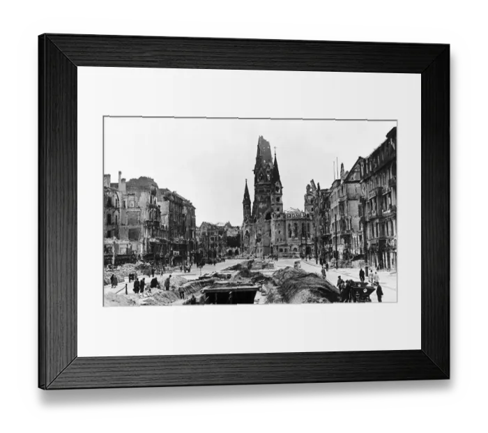 Framed Print : The Kaiser-Wilhelm-Gedachtniskirche church and surrounding buildings in Berlin Germany Framed Print : The Kaiser-Wilhelm-Gedachtniskirche church and surrounding buildings in Berlin Germany