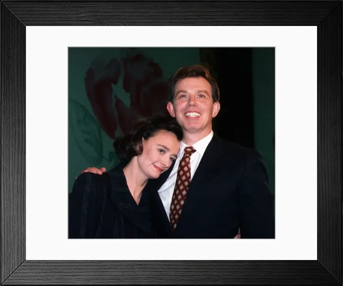 Framed Print : Tony Blair with wife at the Labour Party conference