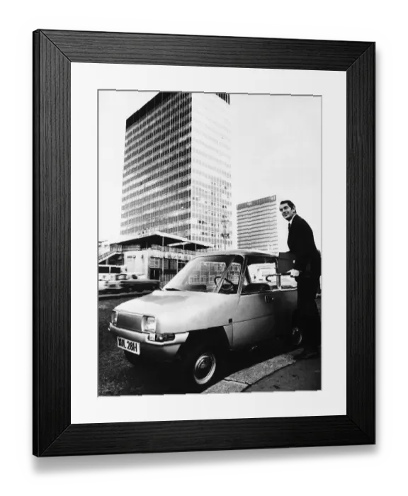 Framed Print : Motor Cars - E Registration Enfield 8000 is the first electric car to go into production Framed Print : Motor Cars - E Registration Enfield 8000 is the first electric car to go into production